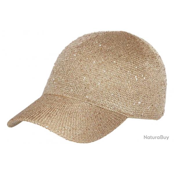 Casquette Femme Paillete avec Sequins Champagne Elegante Erlia Taille unique Marron