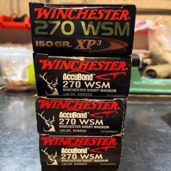 Lot de 80 Cartouches Winchester Calibre 270WSM