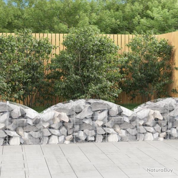 Panier de gabions arqu 150x50x40/60 cm Fer galvanis alsavelo