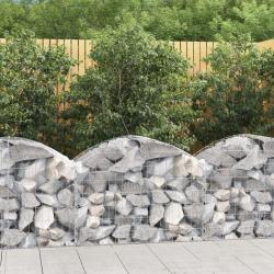 Panier de gabions arqué 100x50x60/80 cm Fer galvanisé alsavelo