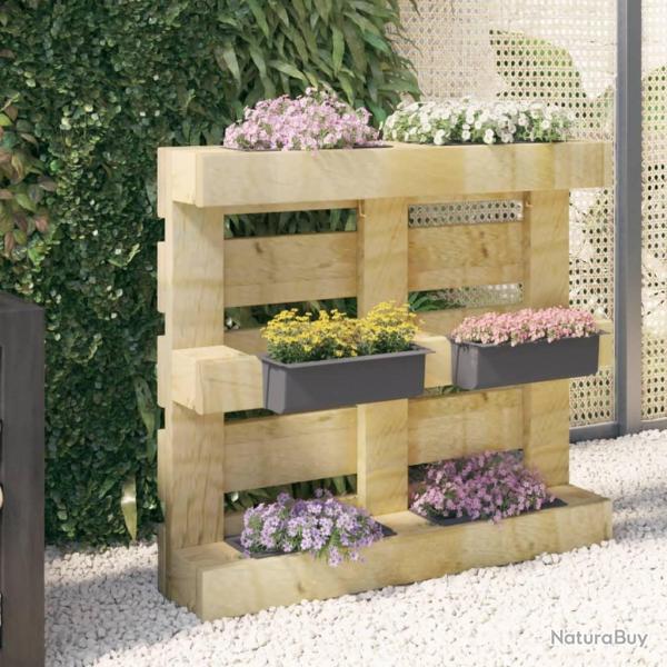 Botes  fleurs pour palettes euro 12 pcs Gris 36x13,5x9,5cm PP alsavelo