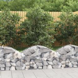 Panier de gabions arqué 100x50x40/60 cm Fer galvanisé alsavelo