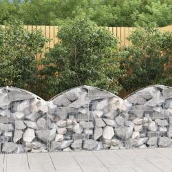 Panier de gabions arqué 100x30x60/80 cm Fer galvanisé alsavelo