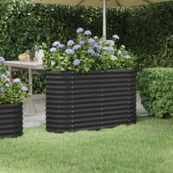 Lit surélevé de jardin Acier enduit de poudre Anthracite alsavelo