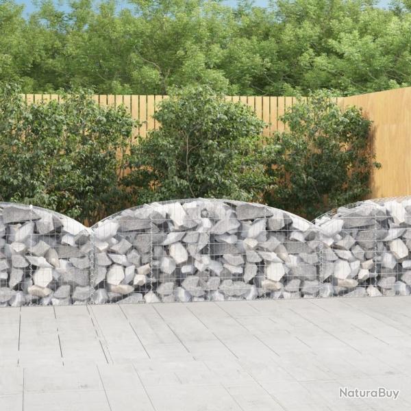 Panier de gabions arqu 200x50x60/80 cm Fer galvanis alsavelo