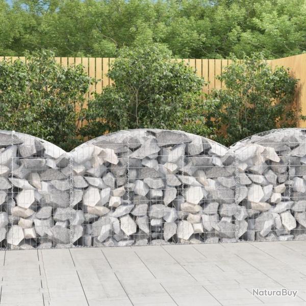 Panier de gabions arqu 150x50x80/100 cm Fer galvanis alsavelo