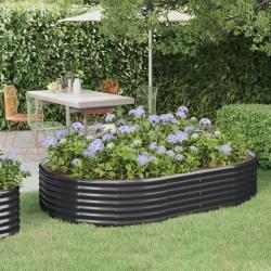 Lit surélevé de jardin Acier enduit de poudre Anthracite alsavelo