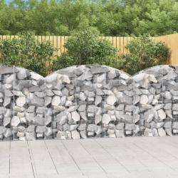 Panier de gabions arqué 150x30x100/120 cm Fer galvanisé alsavelo