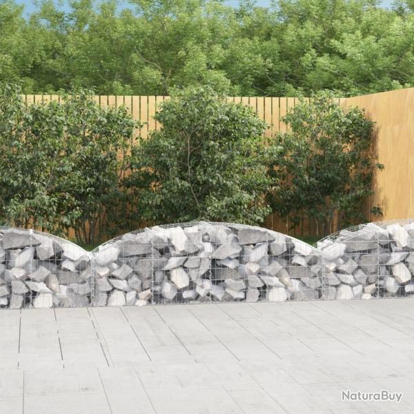 Panier de gabions arqu 200x50x40/60 cm Fer galvanis alsavelo