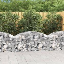 Panier de gabions arqué 150x50x60/80 cm Fer galvanisé alsavelo