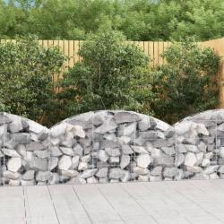 Panier de gabions arqué 150x30x60/80 cm Fer galvanisé alsavelo