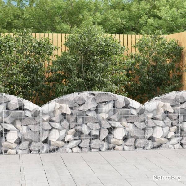 Panier de gabions arqu 150x30x60/80 cm Fer galvanis alsavelo