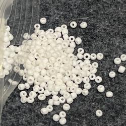 Perles indianistes 2,5mm, environ 500g type rocaille ancien stock Salvadori blanc lot 2