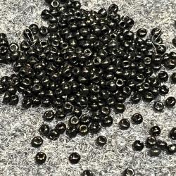 Perles indianistes 2,5mm, environ 500g type rocaille ancien stock Salvadori noir