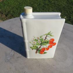 VINTAGE - Bouteille d'eau de vie en forme de livre en porcelaine de Chauvigny - FRANCE (Vers 1970)
