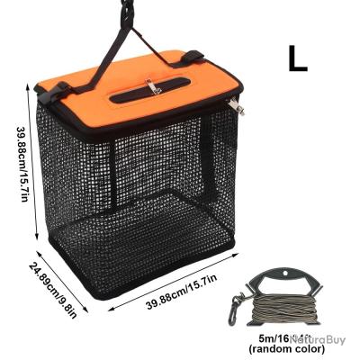 Panier De Pêche Pliable En Fil D'acier Galvanisé - Compact Et Portable