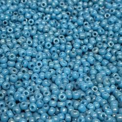 Perles indianistes 2,5mm, environ 500g type rocaille ancien stock Salvadori powder  blue bleu