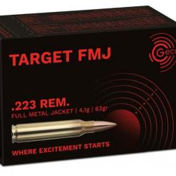 GECO cal.223 Rem Target FMJ VM 63gr /50 20 boites ( 1000 munitions )