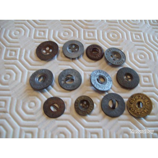 militaria ww1 FR lot 10 boutons zinc et divers quipements militaires 14/18