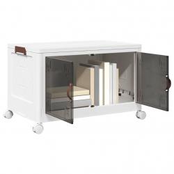 Boîte de rangement empilable avec roues 75 L 64x40x41 cm alsavelo