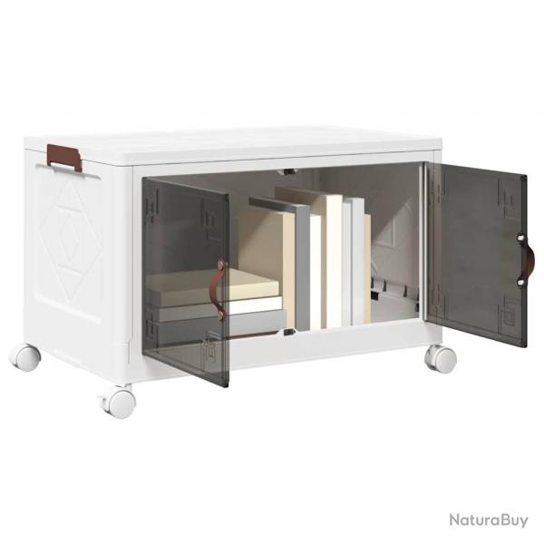 Bote de rangement empilable avec roues 75 L 64x40x41 cm alsavelo