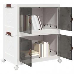 Boîte de rangement empilable avec roues à 2 niveaux 75 L alsavelo