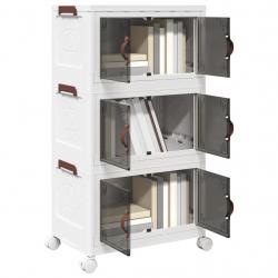 Boîte de rangement empilable avec roues à 3 niveaux 28 L alsavelo