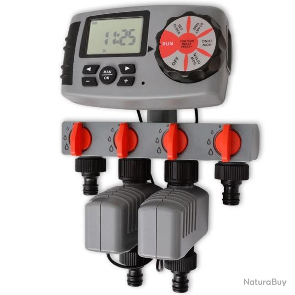 Minuterie automatique d'irrigation avec 4 stations 3 V alsavelo