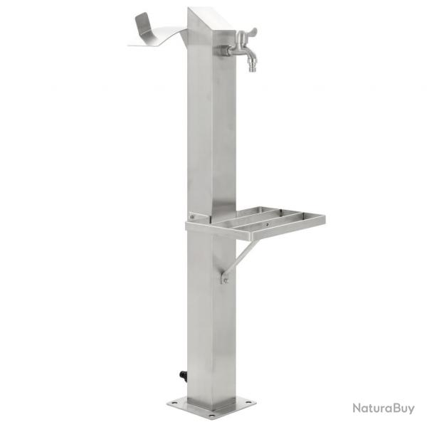 Colonne  eau de jardin carre Acier inoxydable 95 cm alsavelo