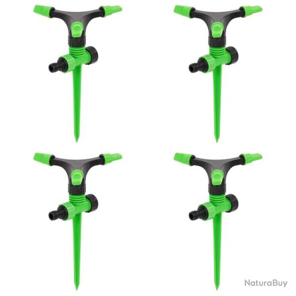 Arroseurs rotatifs 4 pcs vert et noir 16x13,5x25,5 cm ABS et PP alsavelo