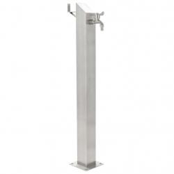Colonne à eau de jardin carrée Acier inoxydable 95 cm alsavelo