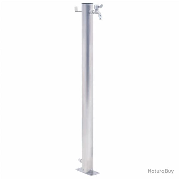 Colonne  eau de jardin 100 cm acier inoxydable rond alsavelo