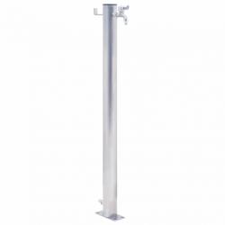 Colonne à eau de jardin 80 cm acier inoxydable rond alsavelo