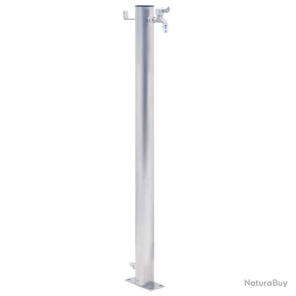 Colonne  eau de jardin 60 cm acier inoxydable rond alsavelo