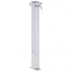 Colonne à eau de jardin 100 cm acier inoxydable carré alsavelo