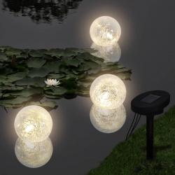 Boules solaires flottantes 3 LED pour étang piscine alsavelo