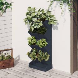 jardinières verticales 4 pcs Anthracite PP alsavelo