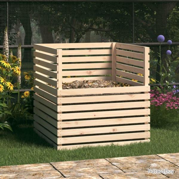 Composteur 100x100x102 cm Bois massif de pin alsavelo