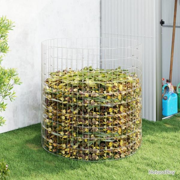 Composteur de jardin 100x100 cm Acier galvanis alsavelo
