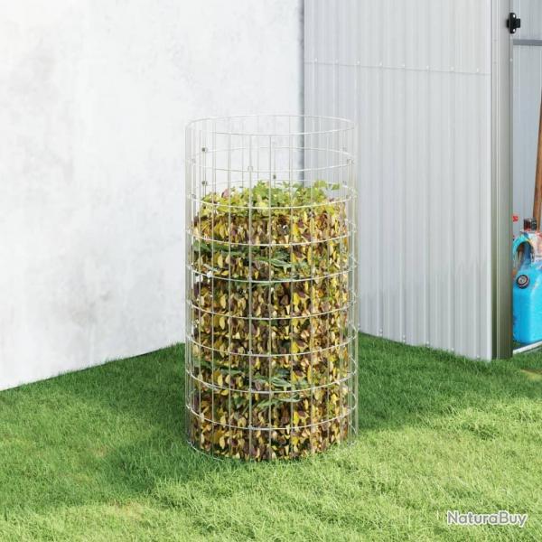 Composteur de jardin 50x100 cm Acier galvanis alsavelo