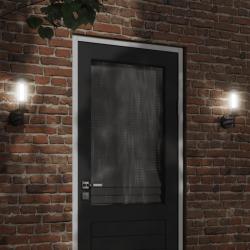 Appliques murales d'extérieur 2 pcs noir acier inoxydable alsavelo
