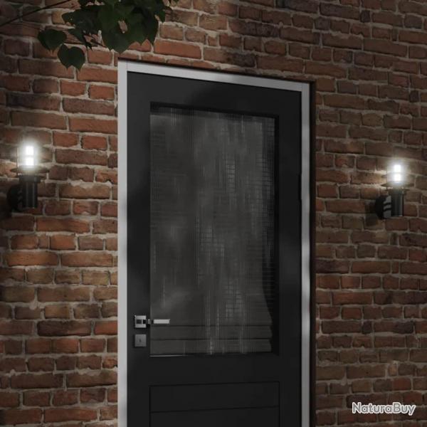 Appliques murales d'extrieur 2 pcs noir acier inoxydable alsavelo