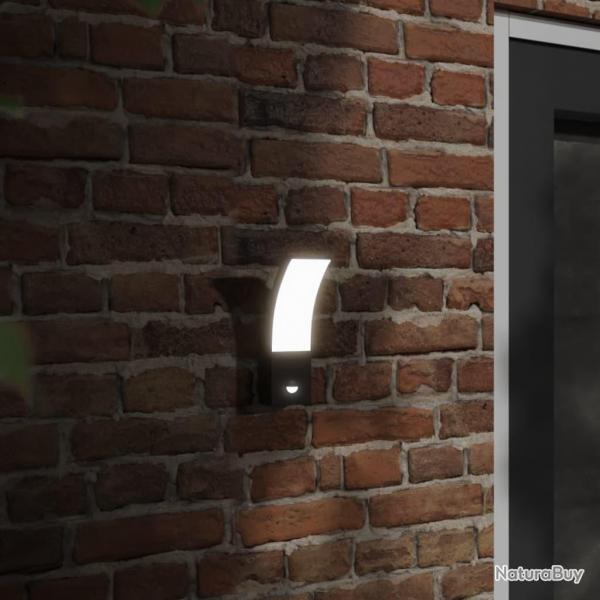 Appliques murales LED d'extrieur avec capteurs 2 pcs noir alsavelo