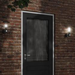 Applique murale d'extérieur avec capteur noir acier inoxydable alsavelo
