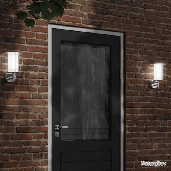 Applique murale d'extrieur argent acier inoxydable alsavelo