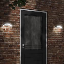 Applique murale LED d'extérieur avec capteurs noir alsavelo