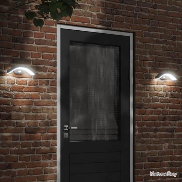 Applique murale LED d'extrieur avec capteurs noir alsavelo