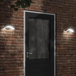 Appliques murales LED d'extérieur 2 pcs noir alsavelo