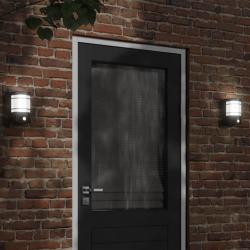 Applique murale d'extérieur avec capteur noir acier inoxydable alsavelo