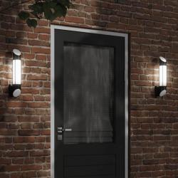 Appliques murales d'extérieur 2 pcs noir acier inoxydable alsavelo